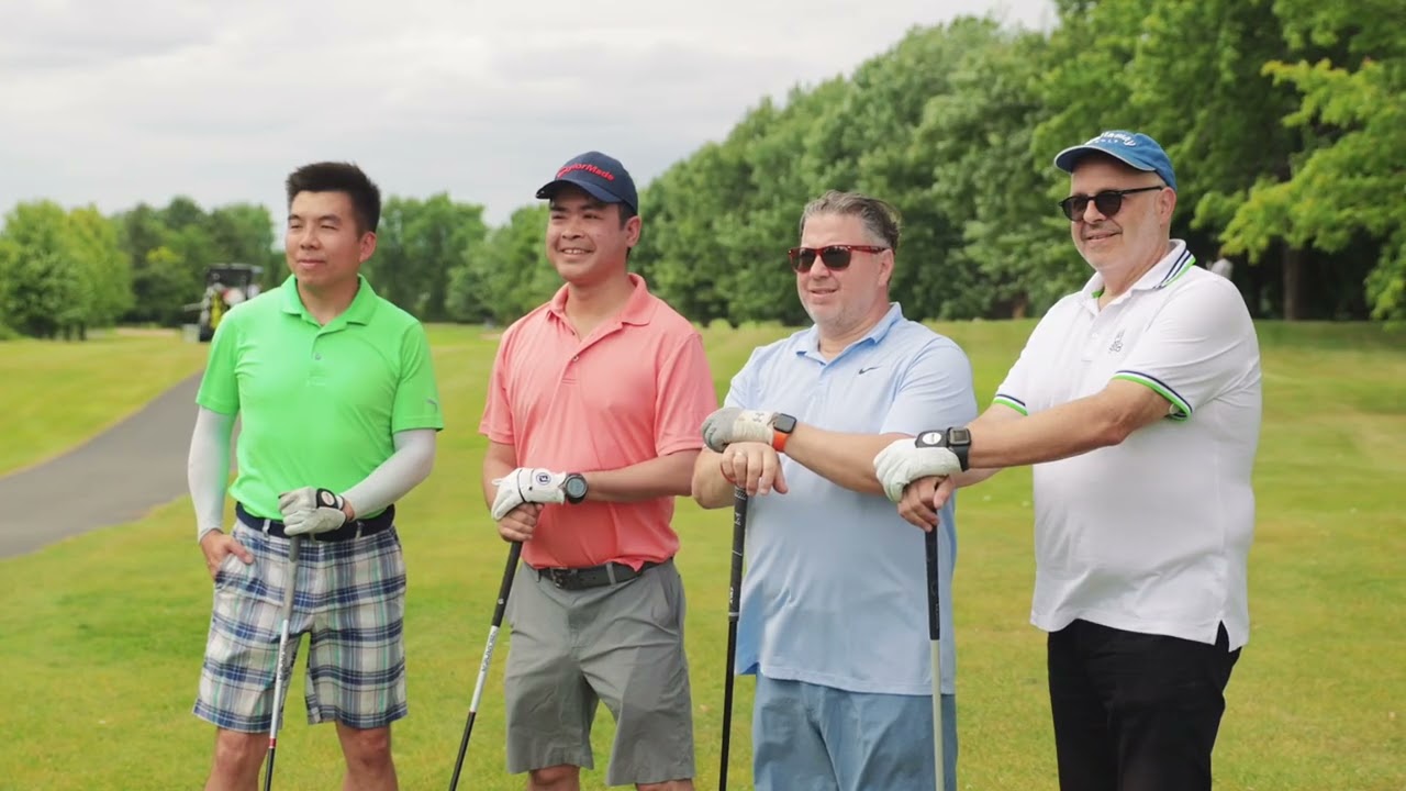Golfers on the course at the 40th Annual MCHF Golf Tournament